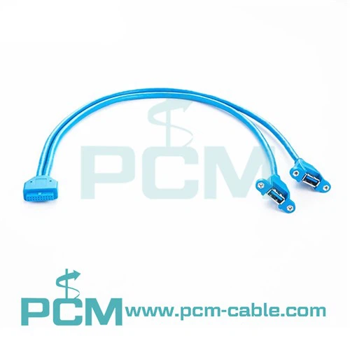 Dual USB3.0 Cábla Feistithe an Phainéil