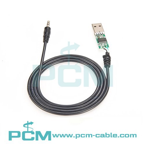 Tacaíonn Cábla USB Go UART le Comharthaí 3.3V UART Jack Fuaime 3.5mm