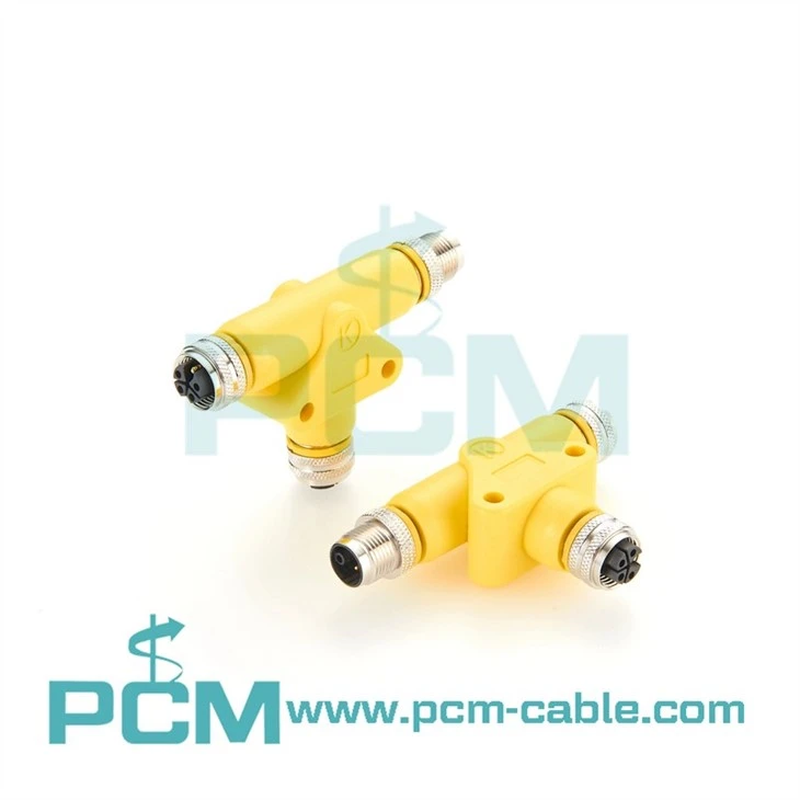 M12 K Coded Connector Tee splitter