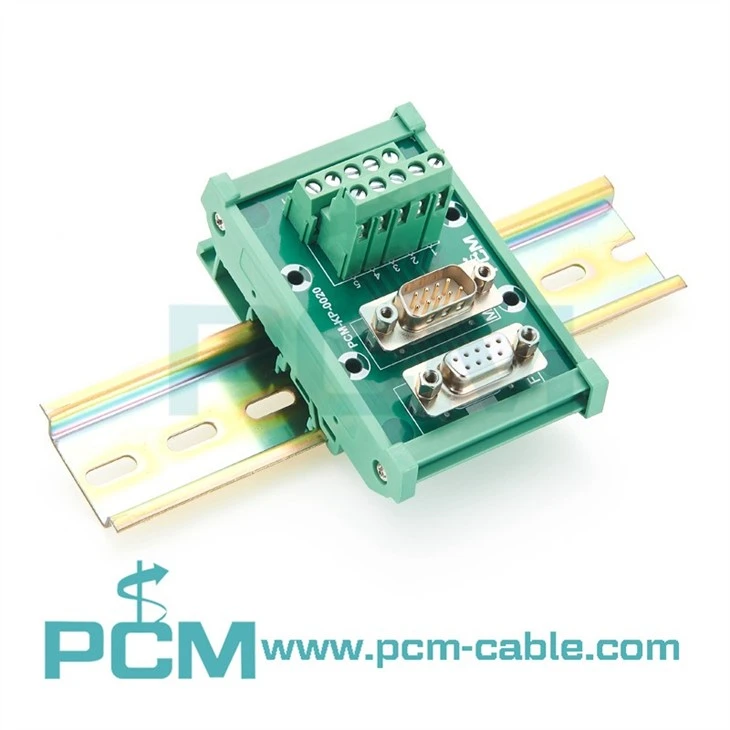 Industrial Dual DB9 DIN Rail Module