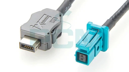 Hirose Harting IX Industrial Connector to MATEnet Automotive Ethernet Cable Automotive High-Speed Data Cable Hirose Harting IX Industrial Connector to MATEnet Automotive Ethernet Cable Automotive High-Speed Data Cable