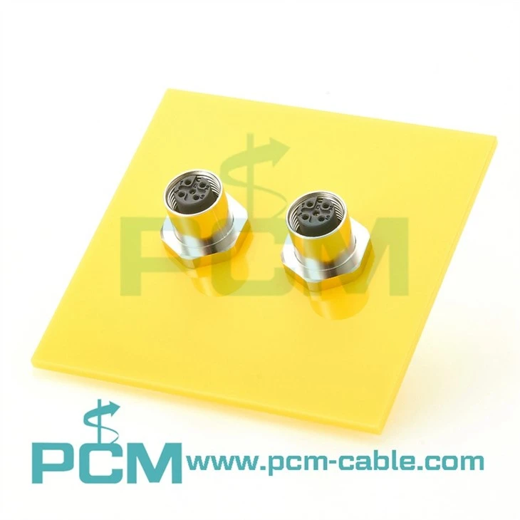 M12 Panel Feed-through Connector